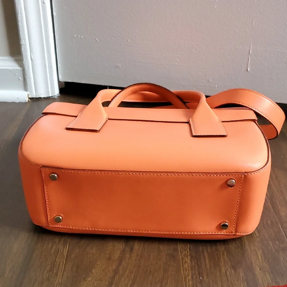 Orange Leather Handbag - Picture 4 of 8